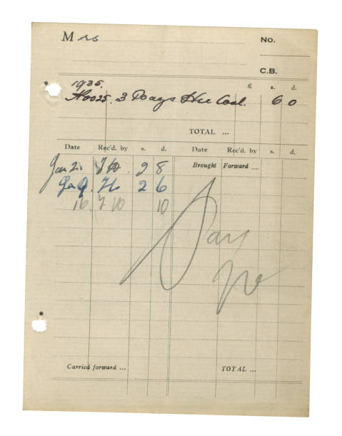 istock Domestic coal delivery receipt, 1935 1487121257