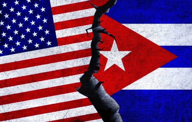 istock USA and Cuba flag together. USA Cuba conflicts 1487128025
