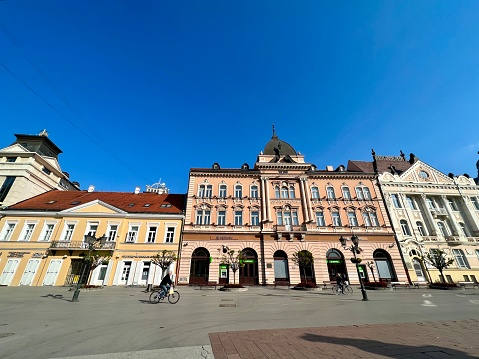 Novi Sad, Serbia - April 23, 2023:  Liberty Square in Novi Sad