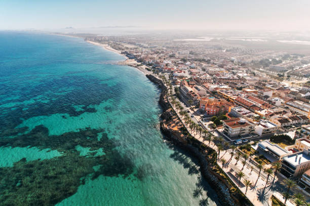 istock Torre de la Horadada aerial shot. Spain 1487133618