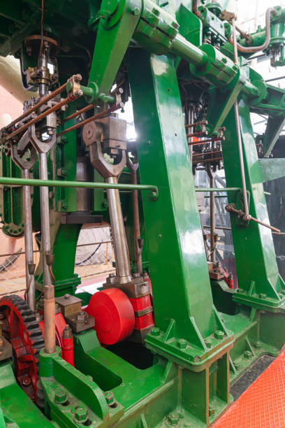istock Fragment of ship main engine. Engine room of the ship 1487139912