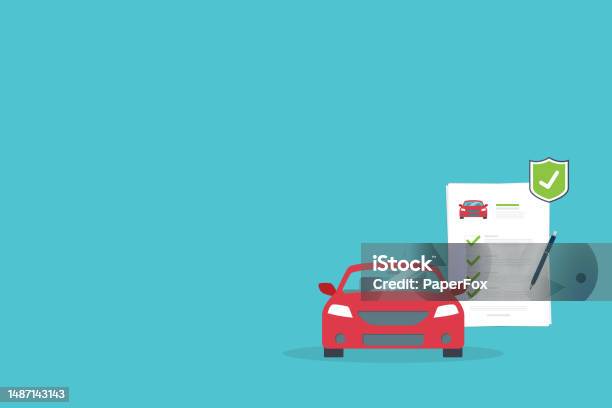 Dokumen Asuransi Mobil Laporan Daftar Periksa Perjanjian Kertas Atau