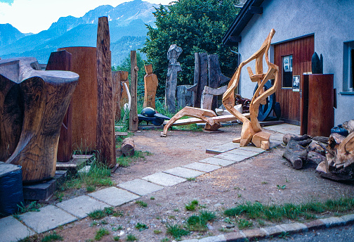 1989 old Positive Film scanned, the view of Poschiavo, Switzerland.