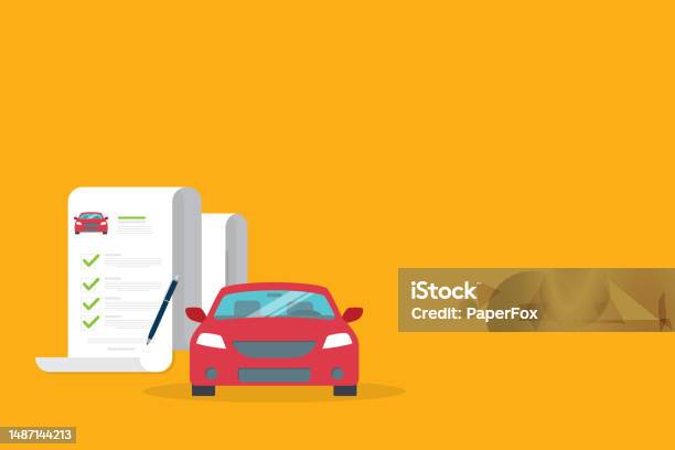 Dokumen Asuransi Mobil Laporan Daftar Periksa Perjanjian Kertas Atau