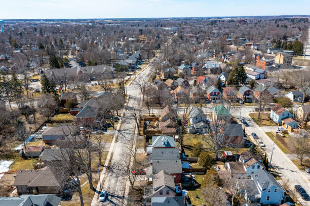 istock Aerial cityscape, Stratford, Canada 1487149239