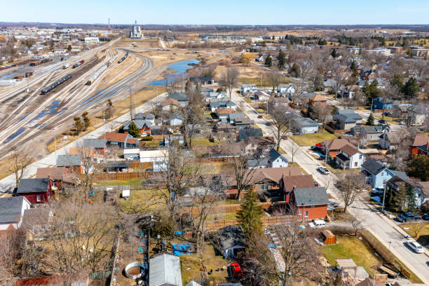 istock Railway Track and Train Station, Stratford city, Canada 1487149308