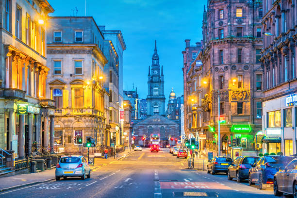 istock Downtown Glasgow Scotland Night Old Town 1487152470