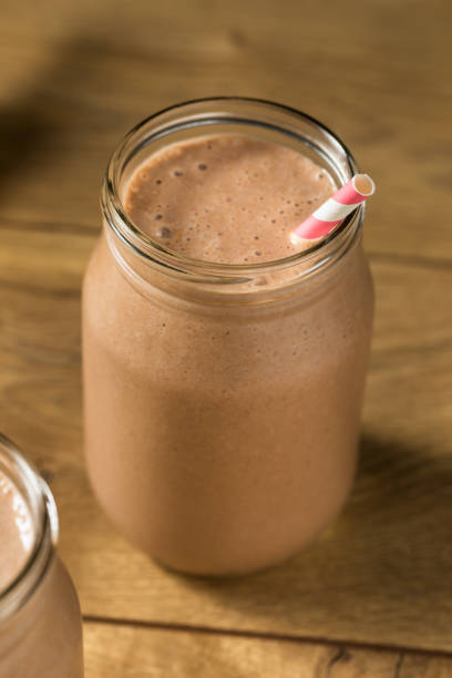 istock Sweet Frozen Chocolate Whey Protein Shake 1487154454