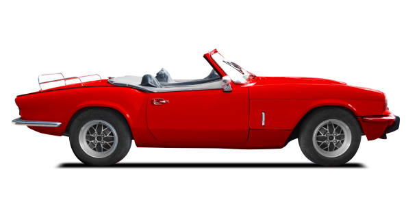 istock Convertible classic car on white 1487169039