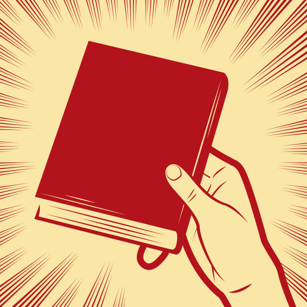 A hand holding a book in the background with radial manga speed lines Design Vector Art Illustration.
An original illustration of a hand holding a book in the background with radial manga speed lines. book binding illustrations stock illustrations