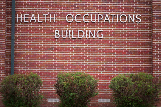 istock Health Occupations Building sign 1487184703