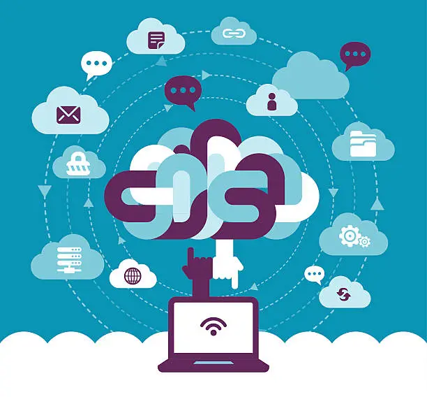 Vector illustration of Cloud Communication