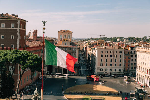 istock Rome city view from Piazza Venezia 1487190899