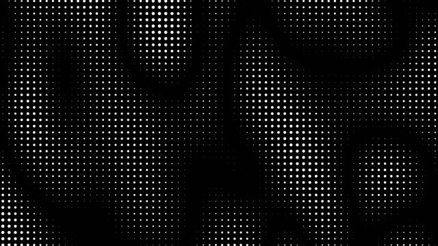 4K Abstract halftone texture animation white-black background