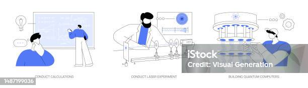 Quantum Physics Abstract Concept Vector Illustrations Stock ...