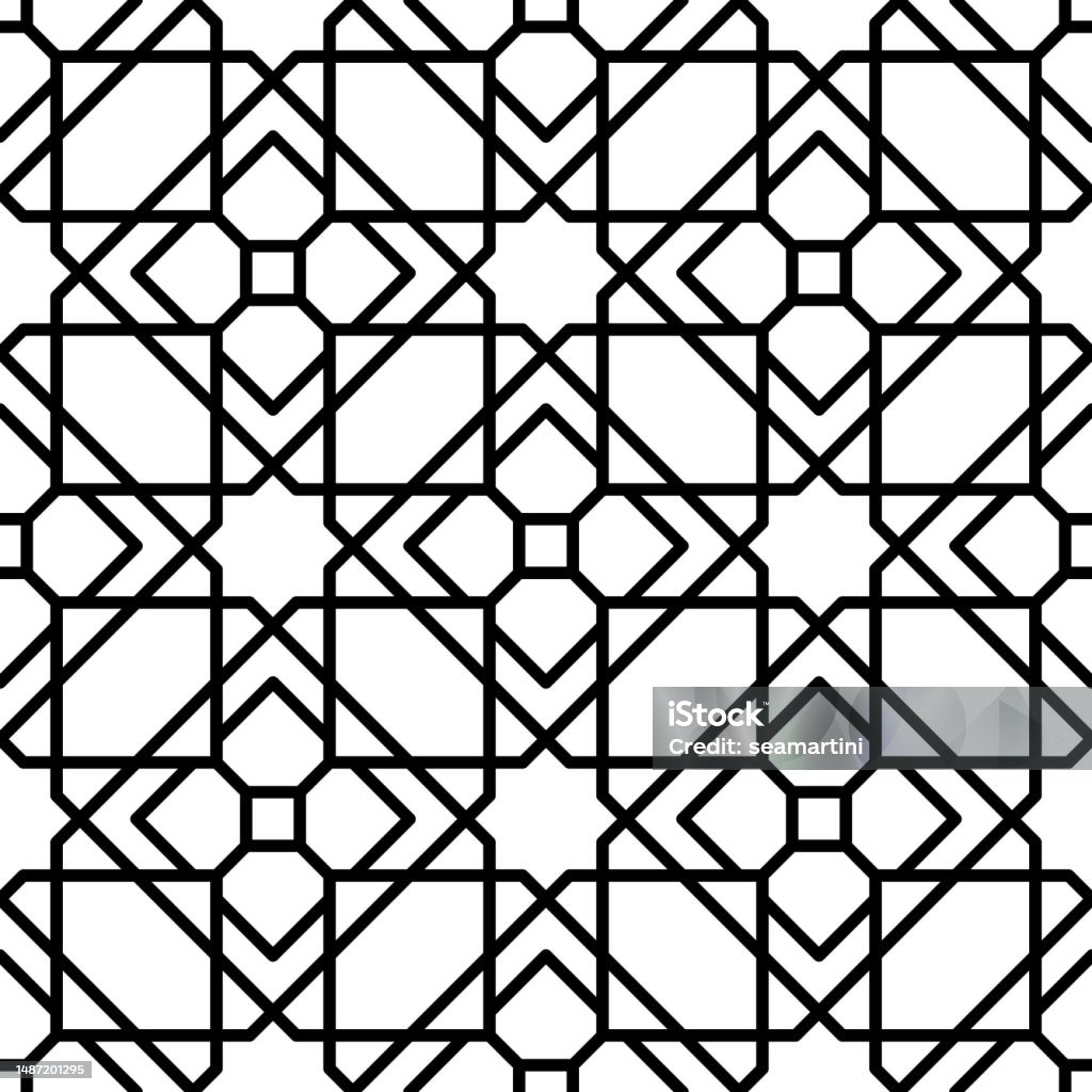 Mas Rabia Pattern Mashrabiya Arabesque Arabic Window Pattern Stock Illustration ...
