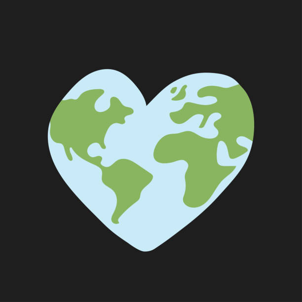 istock Heart shaped earth. Environment care. Save and love the planet. 1487206154