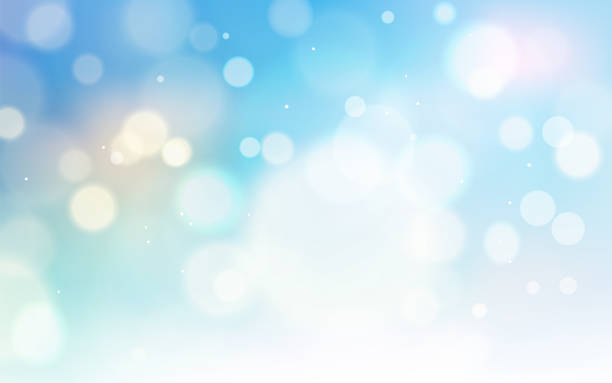 illustrations, cliparts, dessins animés et icônes de bleu dégradé multicolores défocalisé bokeh lumière cercle bulle point abstrait fond pour l’événement de noël - winter backgrounds focus on foreground white