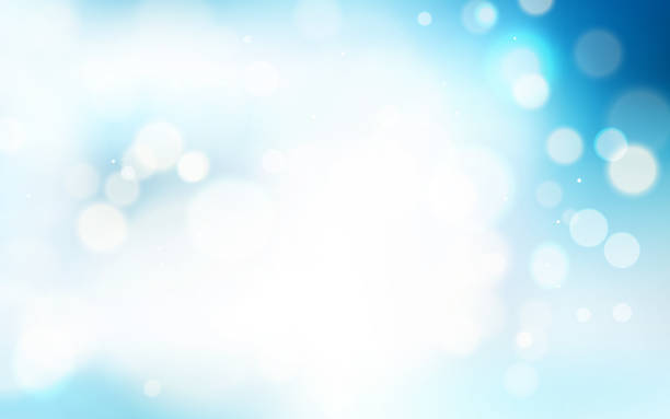 illustrations, cliparts, dessins animés et icônes de bleu dégradé multicolores défocalisé bokeh lumière cercle bulle point abstrait fond pour l’événement de noël - winter backgrounds focus on foreground white