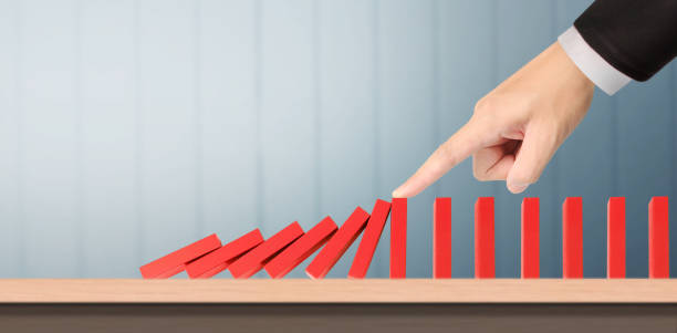 istock The Domino effect stopped by unique 1487208555