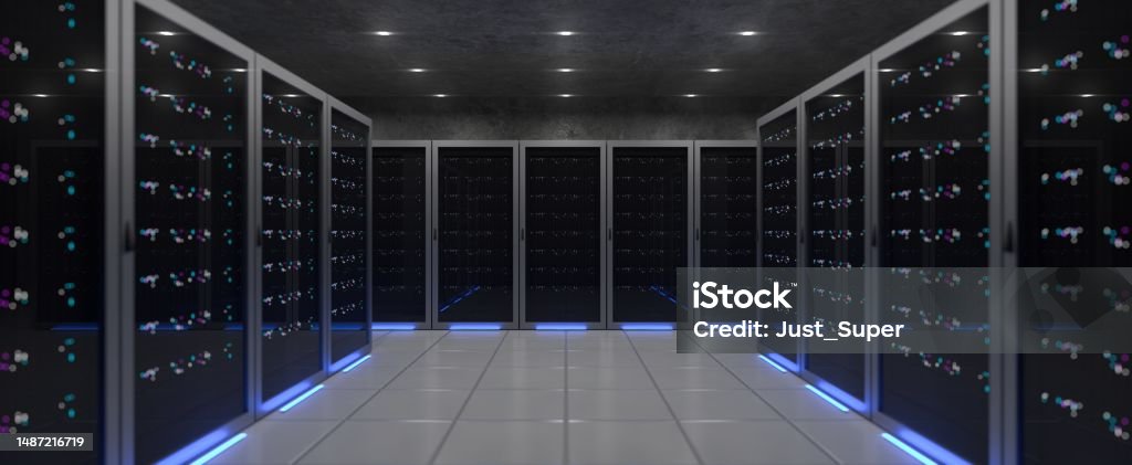 Ruang Machine Learning Jaringan Komputer Ruang Server Pusat Data Big Data Artificial ...