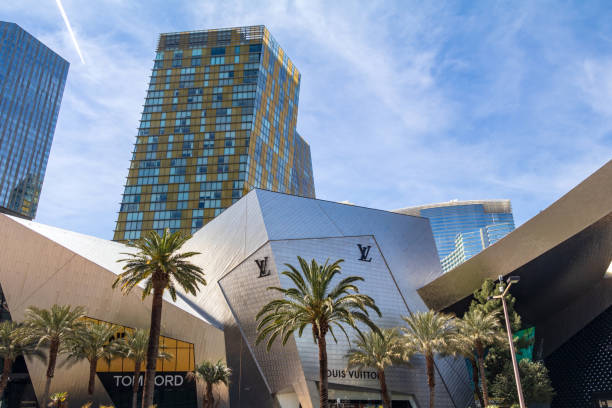 Las Vegas, Nevada, USA - April 8, 2023: Colorful sights along the Las Vegas strip, a popular travel destination for many.