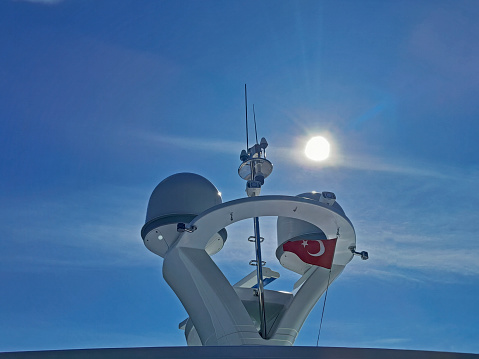 luxury boat's radar unit