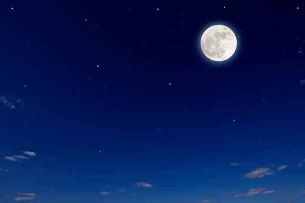 istock Full moon with lots of shining stars 1487223351
