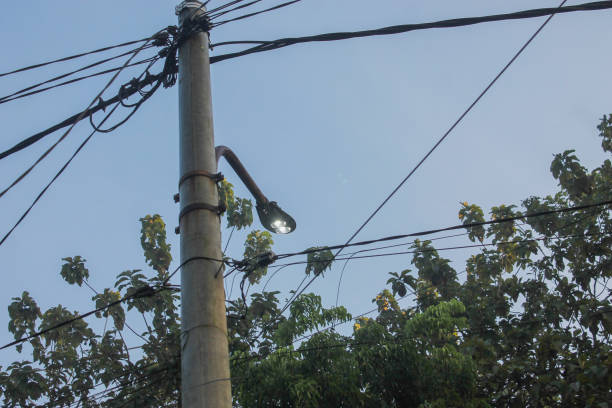 istock The street lamp on the power pole 1487225810