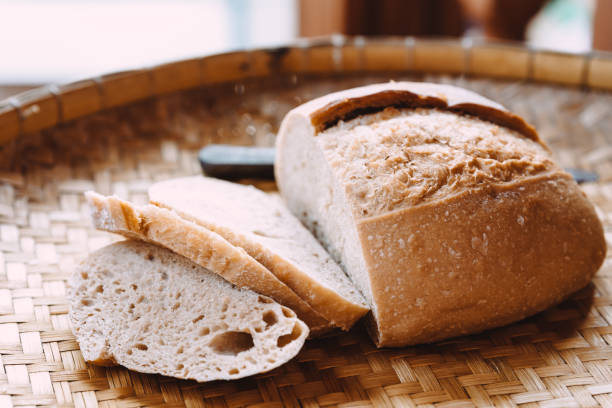 istock Sourdough is a bread made from natural yeast fermentation using salt, wheat flour and sourdough starter. 1487230340