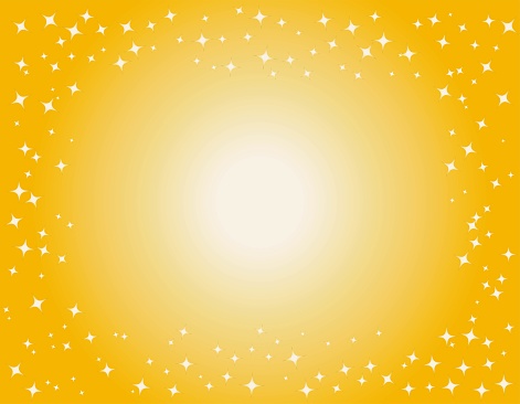 Scattered golden stars background, frame illustration / illustration material (vector illustration)