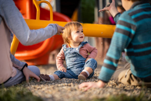 Kids having fun at playground