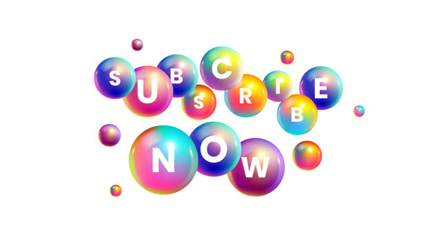 Subscribe now floating bubble animation