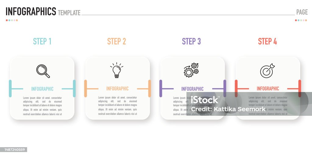 Rectangle Infographic Rectangular Infographic For Business Presentation Stock Illustration ...