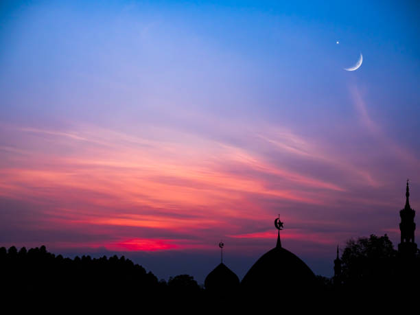 istock Moon with Mosque Dome Mubarak Muharram and Sky Night Background,Islamic Greeting Ramadan Muslim religion Symbol traditional,Arabic Islam Arabic Holy God Culture Mystic Month New Year Muharram Arabic 1487246460
