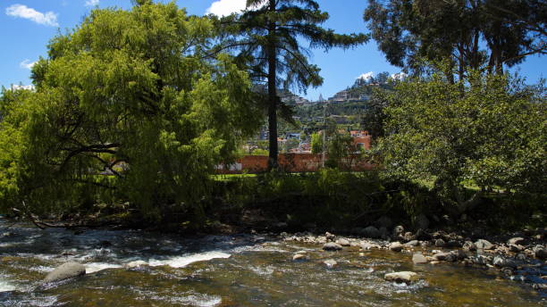 Rio Yanuncay in Cuenca, Canar Province, Ecuador, South America