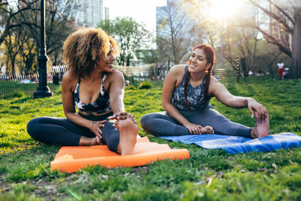 istock Yoga personal training in Central Park 1487254844