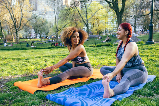 istock Yoga personal training in Central Park 1487255735