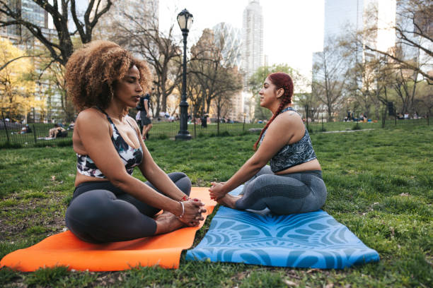 istock Yoga personal training in Central Park 1487258149