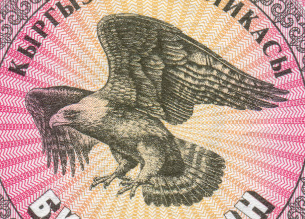 istock Eagle Pattern Design of Kyrgyzstani Som Banknote 1487258443