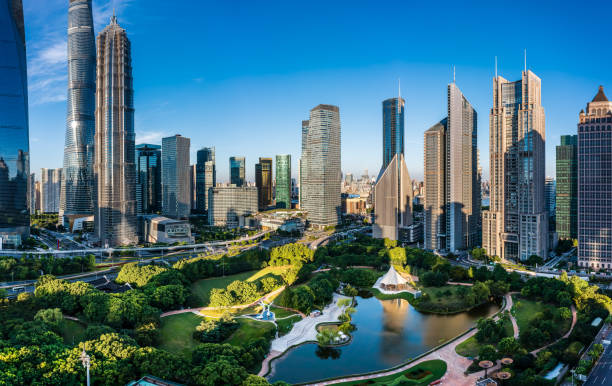 Shanghai skyline and modern buildings