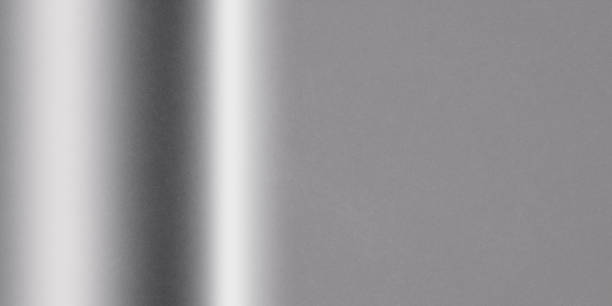 Brilliant background with a silver gradient and metallic texture effect. Illustration with bright patches of polished metal