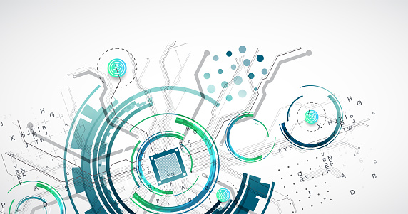 Topic Cpu Abstract Background On Technological And Scientific Topics Cpu Concept ...