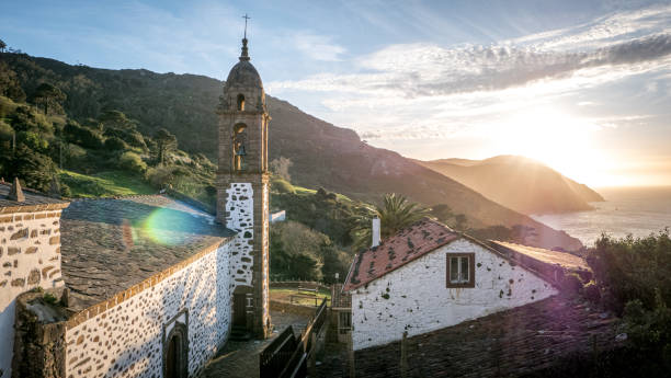 Santo Andre de Teixido, Galicia, Spain stock photo