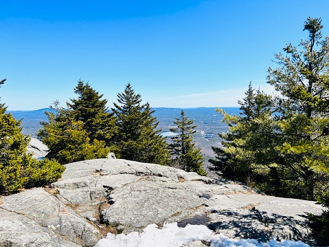 I took this picture while Hiking up Mt Monadnock in New Hampshire . This was such a nice chill day for a hike and the top of the mountain had breathtaking views.
