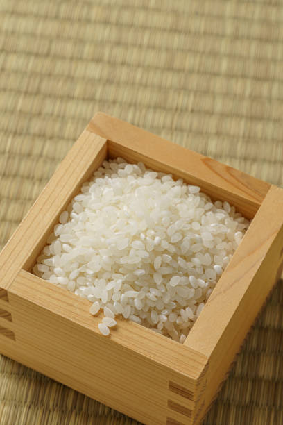 istock Japanese white rice on tatami mat 1487275919