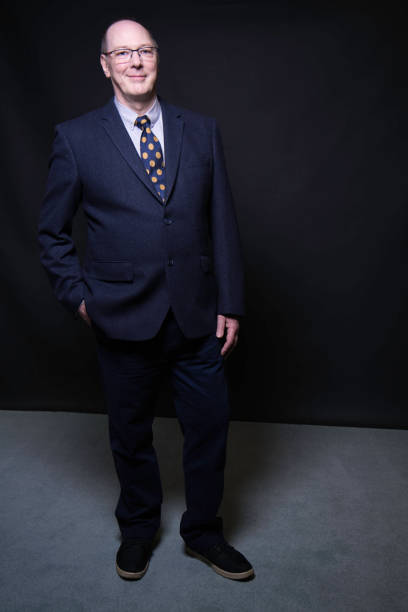 Men's suit with tie isolated on white background