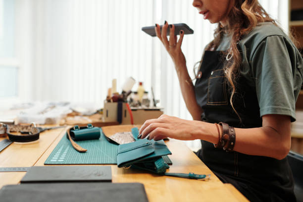 istock Woman Recording Voice Message 1487278800