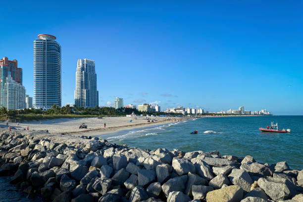 istock Panoramic view of Miami Beach, Florida, USA 1487281577