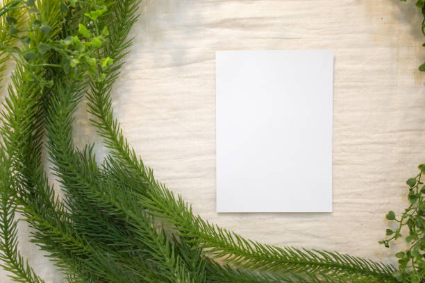 istock Blank Card Mockup designs in an authentic setting artworks or stationery designs 1487285266